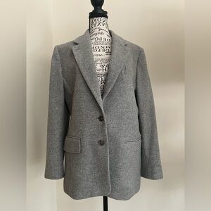Ralph Lauren Gray Single-Breasted Wool Blazer